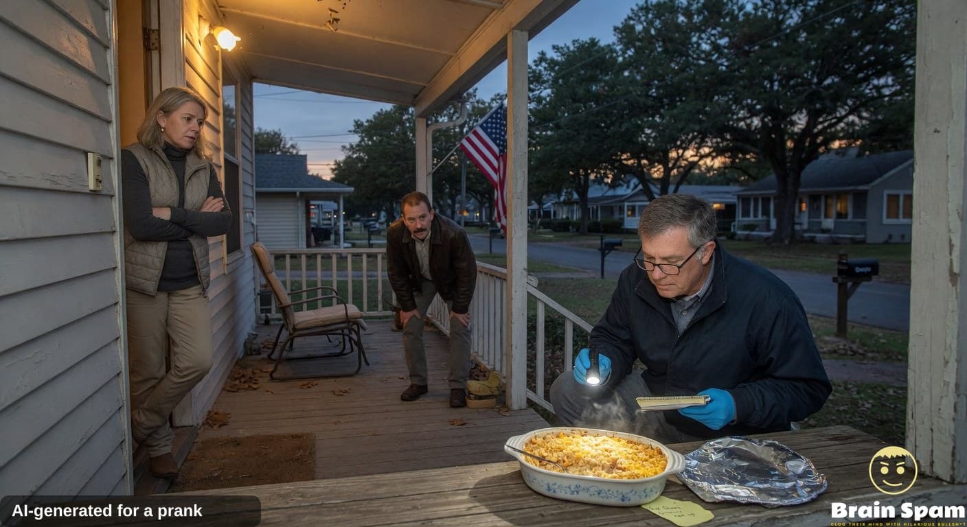 BREAKING EXCLUSIVE: DENNIS QUAYLE JR LAUNCHES SHOCKING PROBE INTO THE MIDNIGHT CASSEROLE APPEARING NIGHTLY ON THE PORCH YOU WON'T BELIEVE THE TWISTS